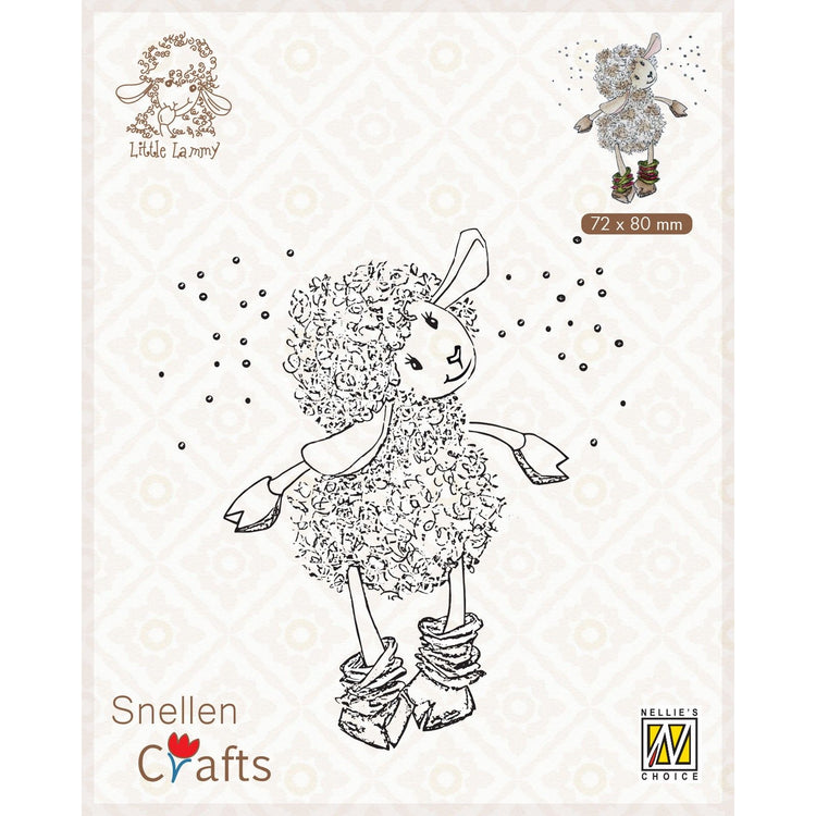 Nellie's choice • little lammy clear stamp it's snowing