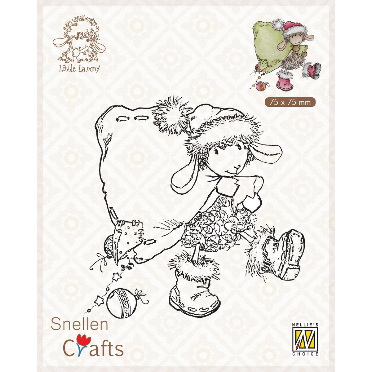 Nellie's choice • little lammy clear stamps santa lammy