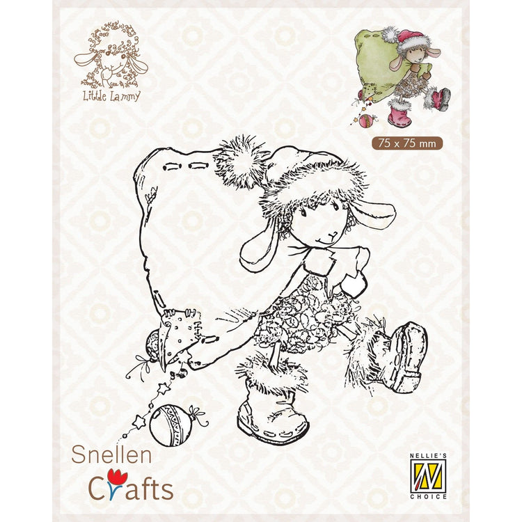 Nellie's choice • little lammy clear stamps santa lammy