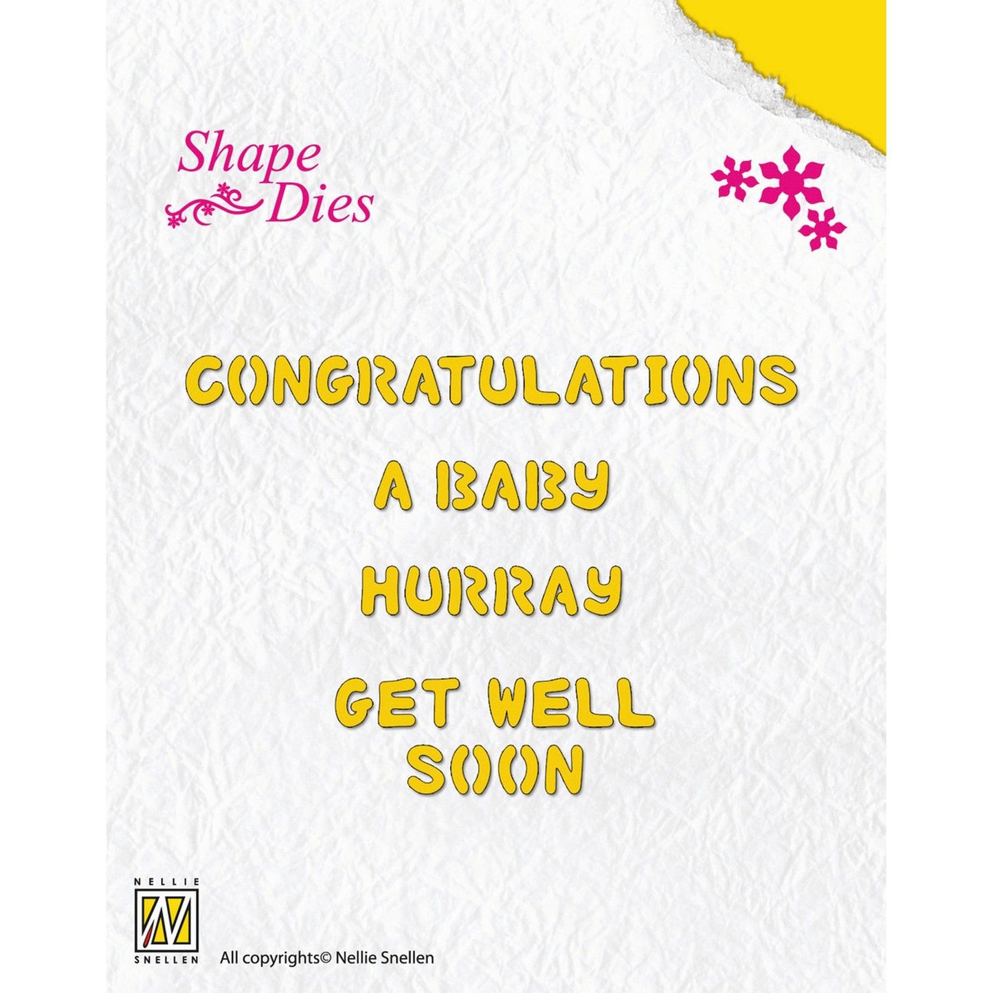 Nellie's choice • shape die engelse tekst 4st.