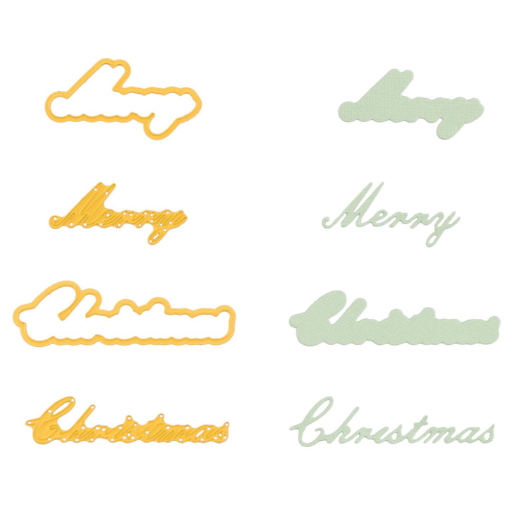 Nellie's choice • shape die tekst merry christmas 2st.