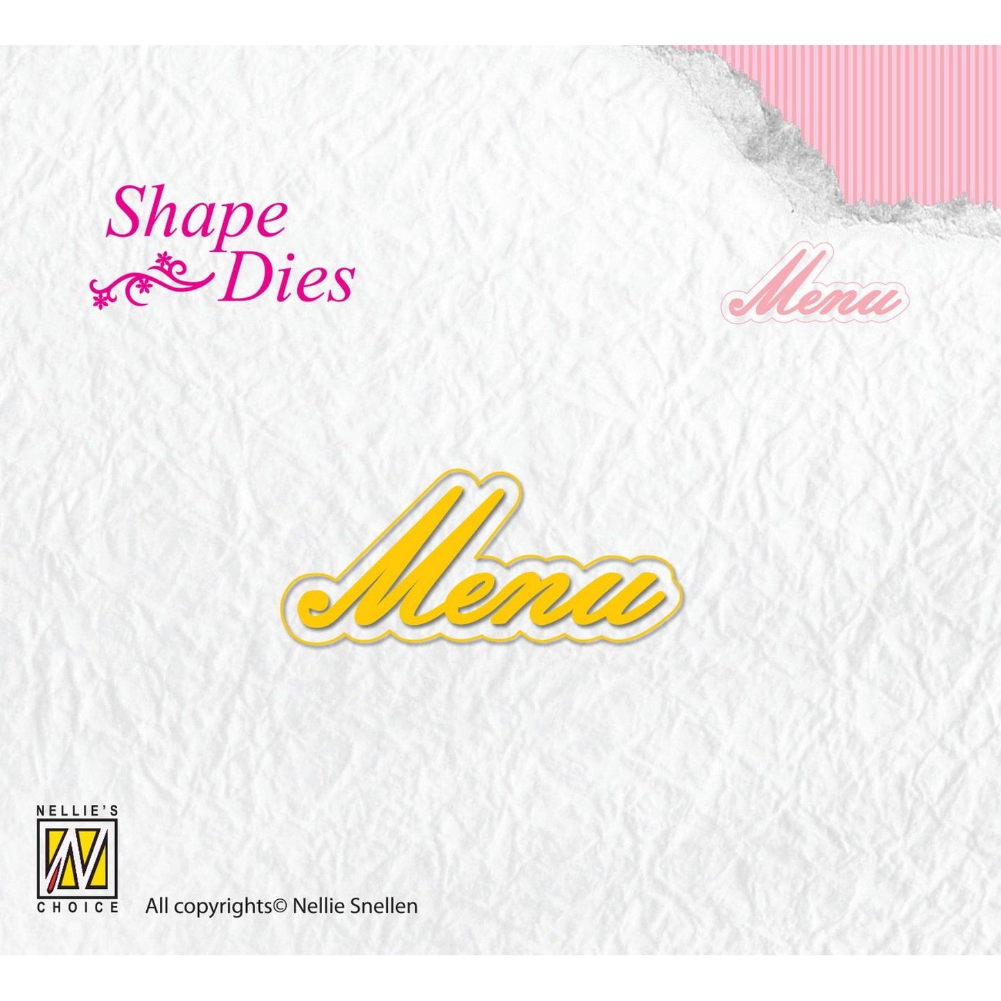 Nellie's choice • shape die tekst menu