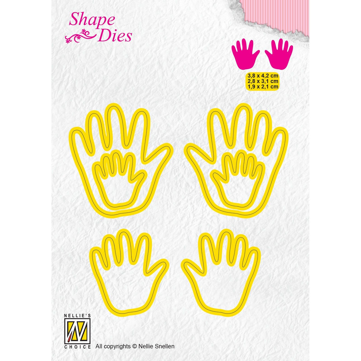 Nellie's choice • shape dies baby handen 6st.