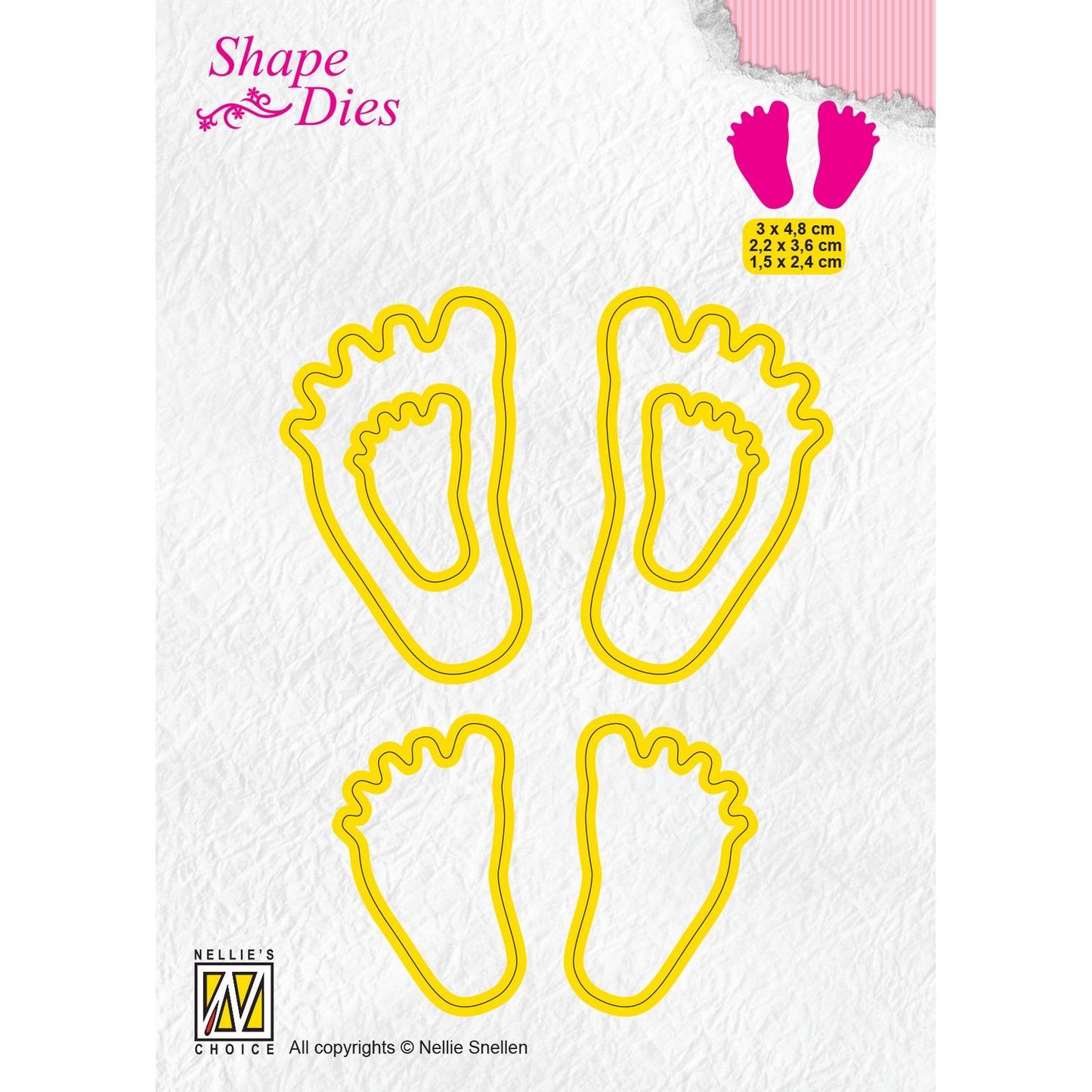 Nellie's choice • shape dies baby voeten 6st.