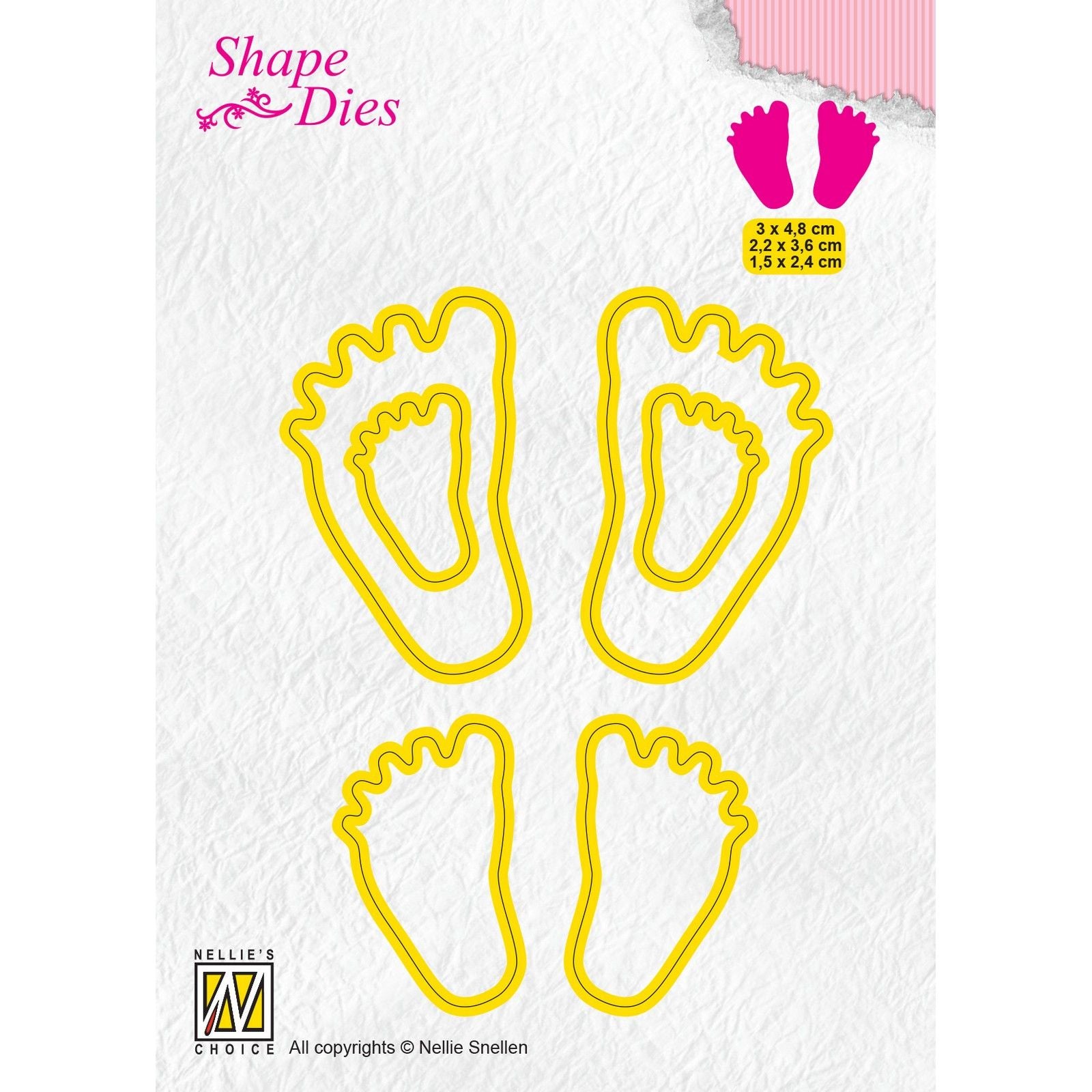 Nellie's choice • shape dies baby voeten 6st.