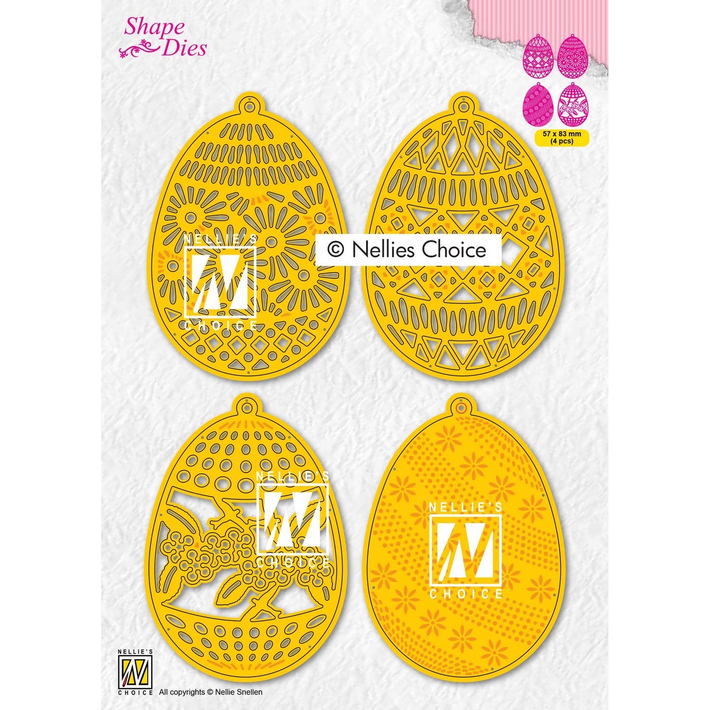 Nellie's choice • shape dies paaseieren 4st.