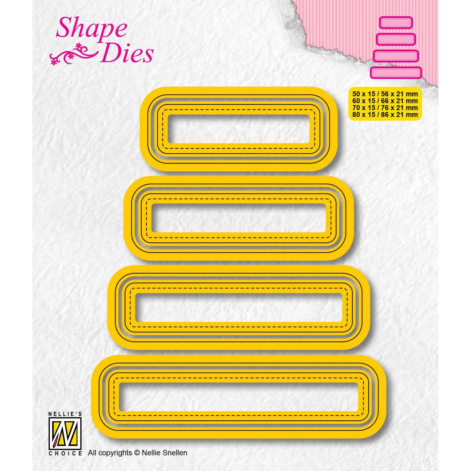 Nellie's choice • shape dies tags afgerond 8st.