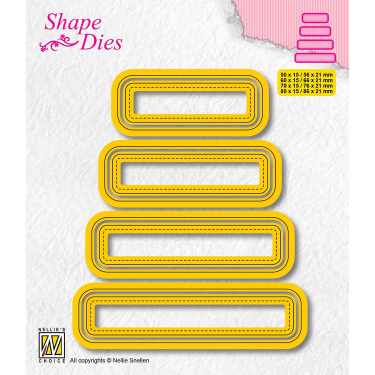 Nellie's choice • shape dies tags afgerond 8st.