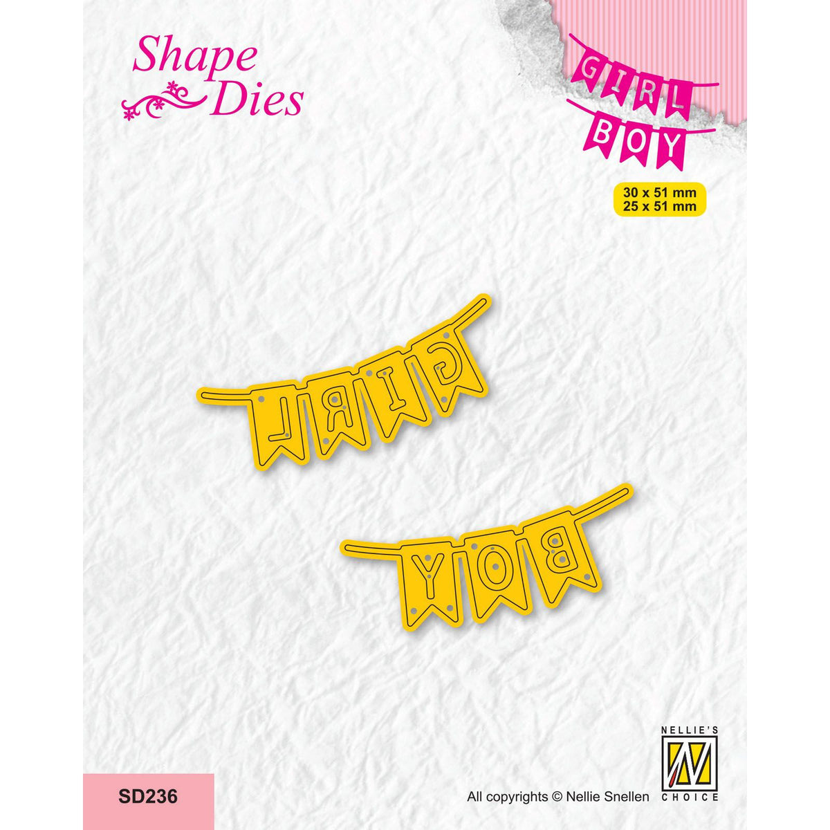 Nellie's choice • shape die tekst girl boy 2st.