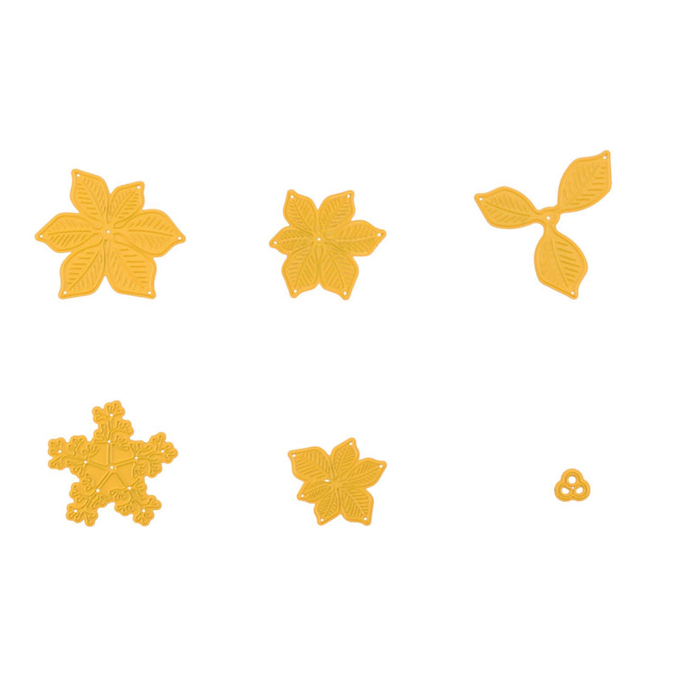 Nellie's choice • shape dies kerstster poinsettia 6st.