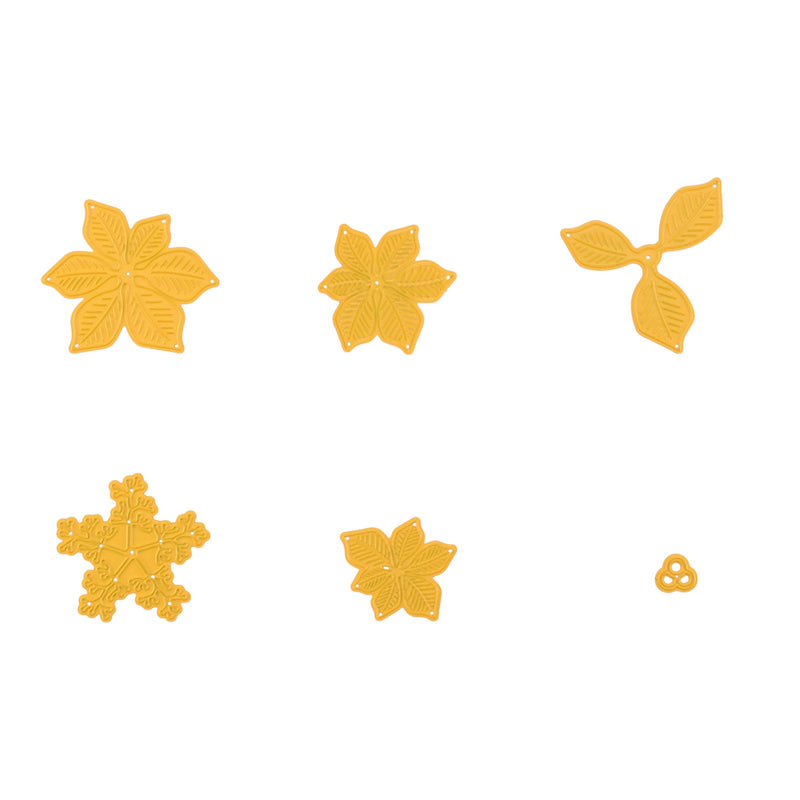 Nellie's choice • shape dies kerstster poinsettia 6st.