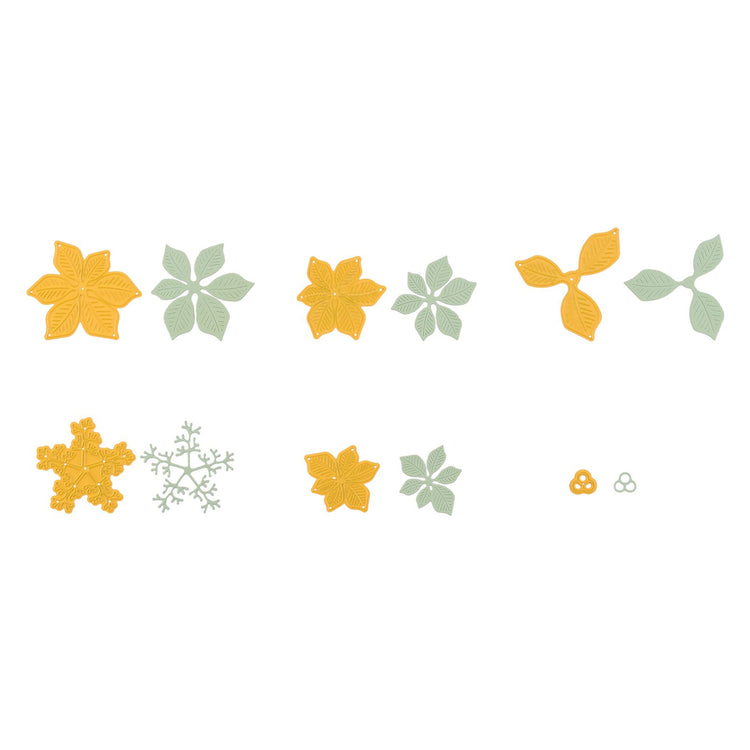 Nellie's choice • shape dies kerstster poinsettia 6st.