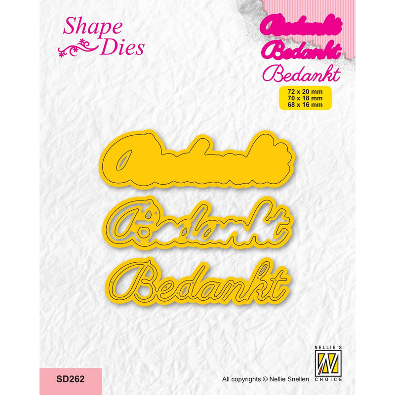 Nellie's choice • shape die tekst bedankt 3st.