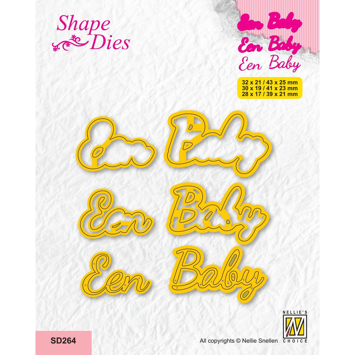 Nellie's choice • shape die tekst baby 6st.