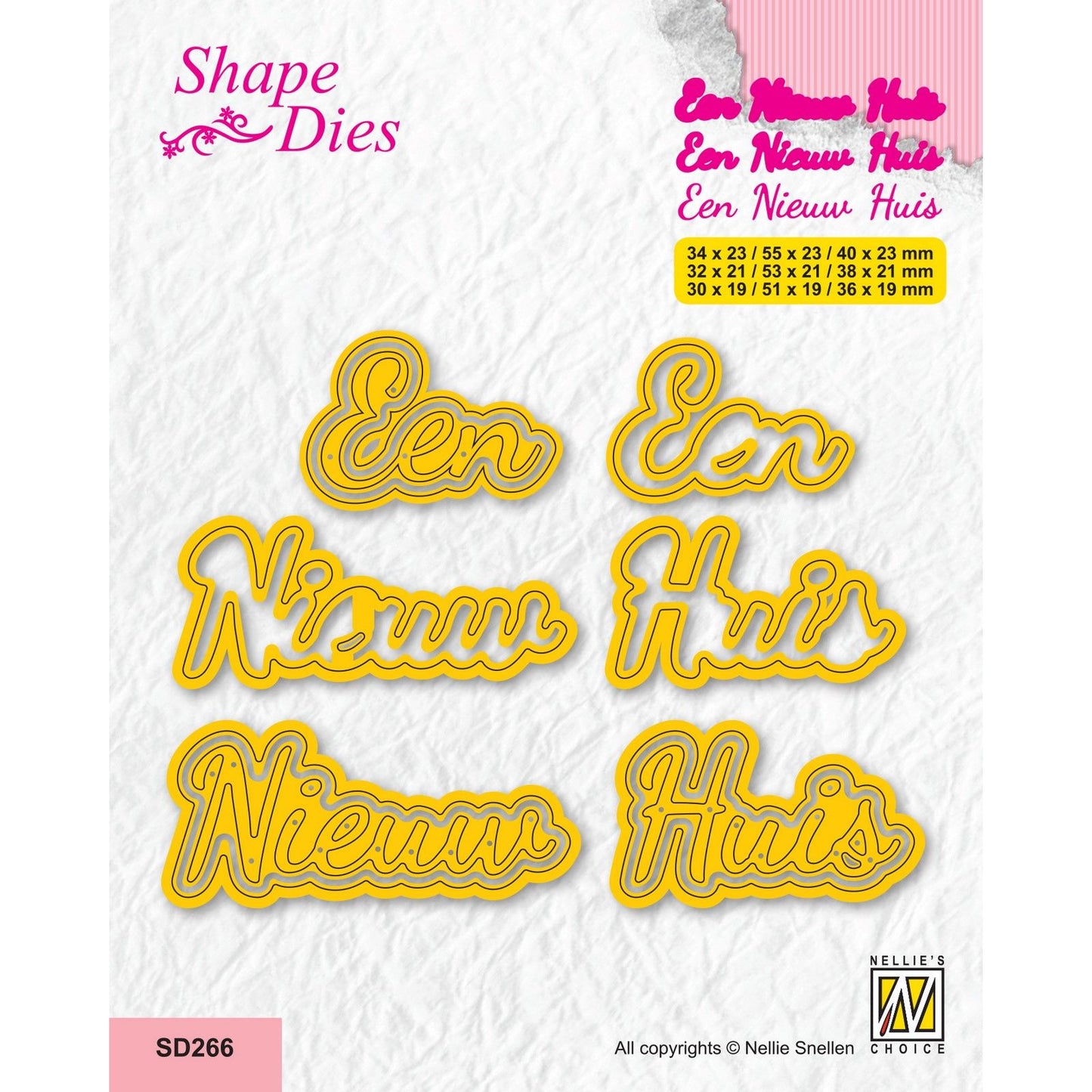 Nellie's choice • shape die tekst nieuw huis 6st.