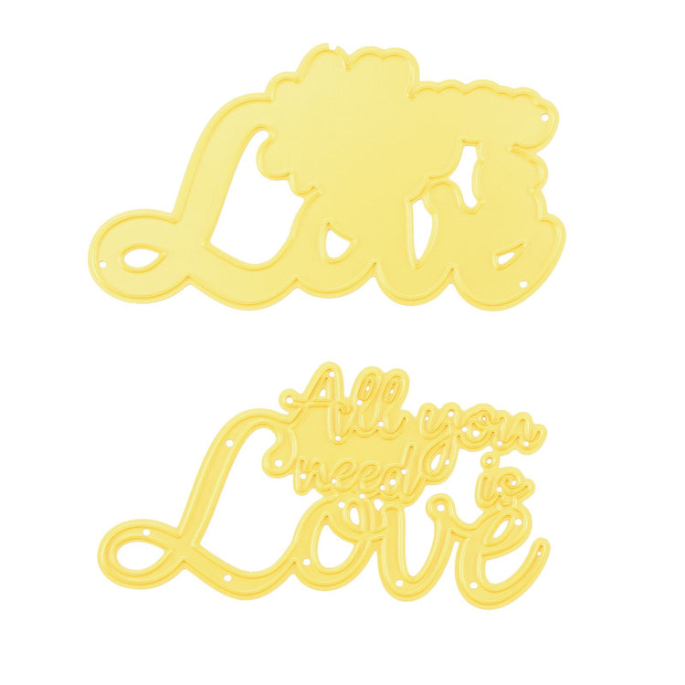 Nellie's choice • shape die tekst all you need is love