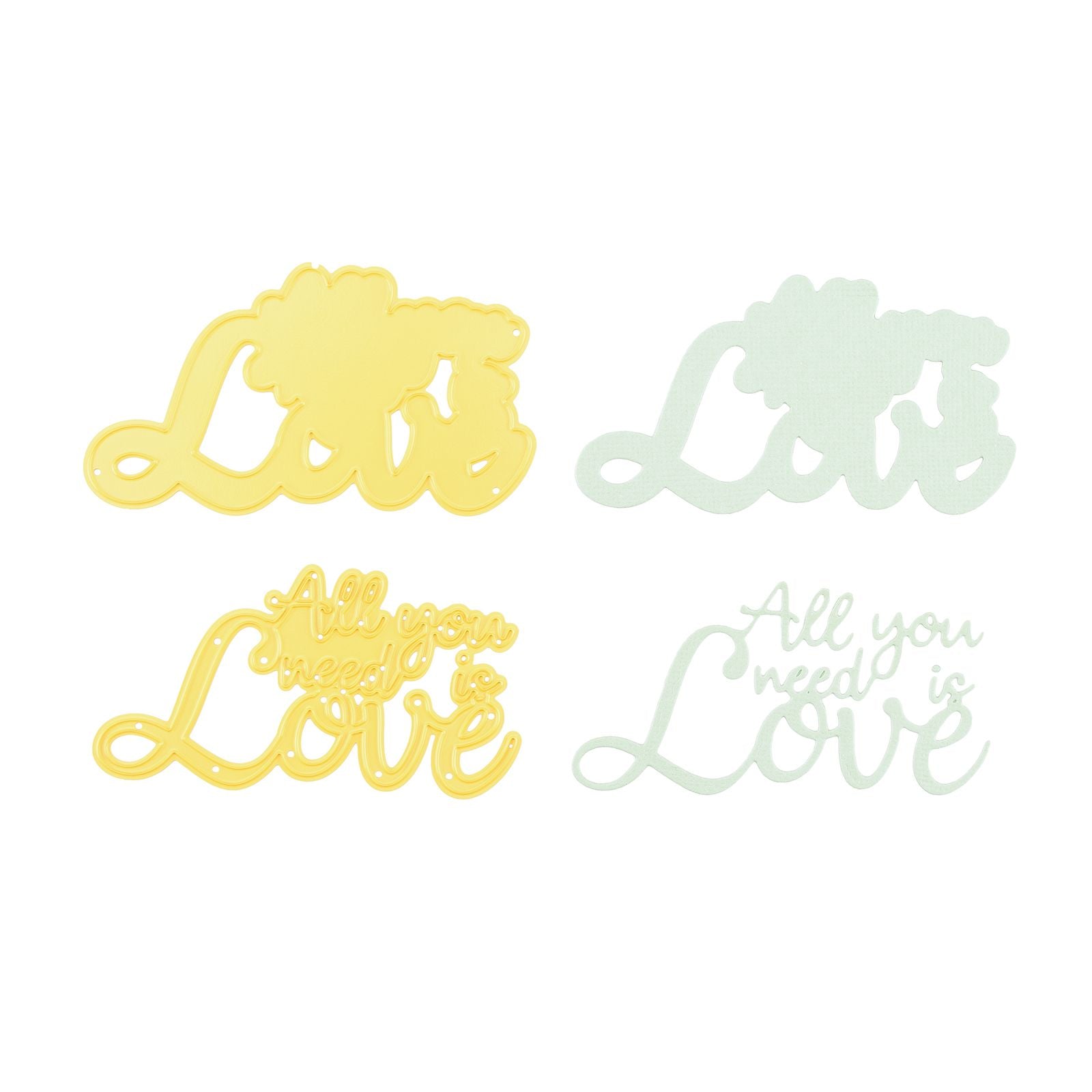 Nellie's choice • shape die tekst all you need is love