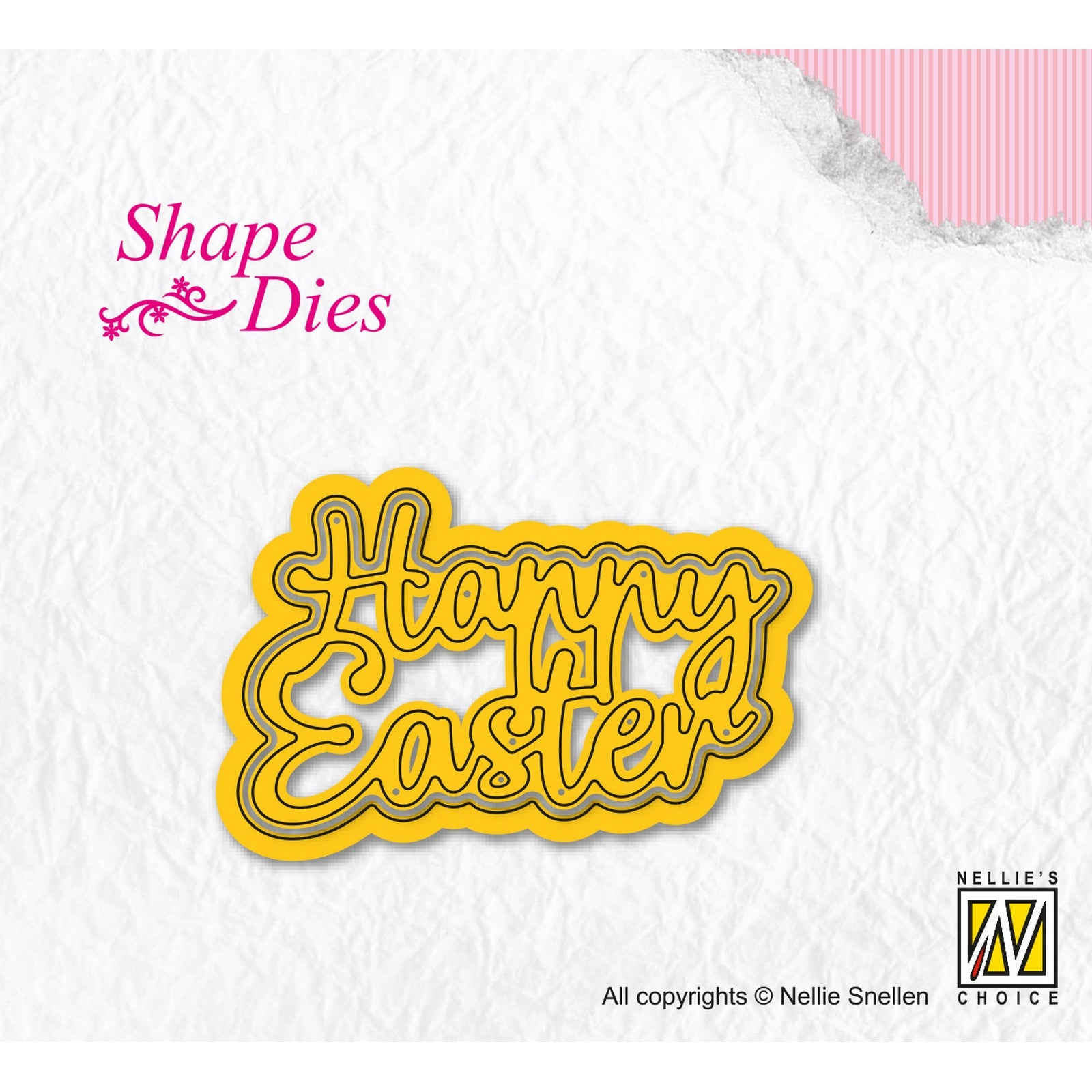 Nellie's choice • shape die tekst happy easter
