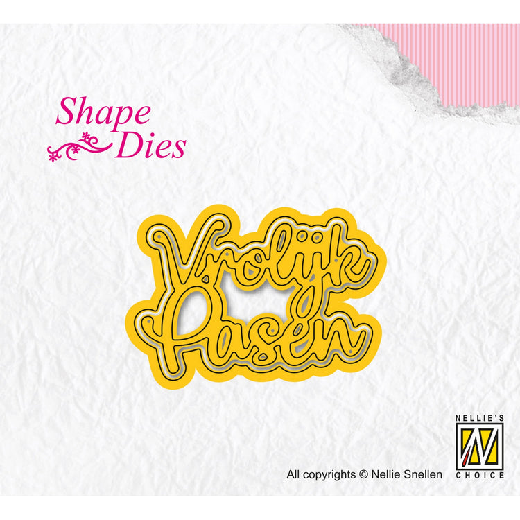 Nellie's choice • shape die tekst vrolijk pasen