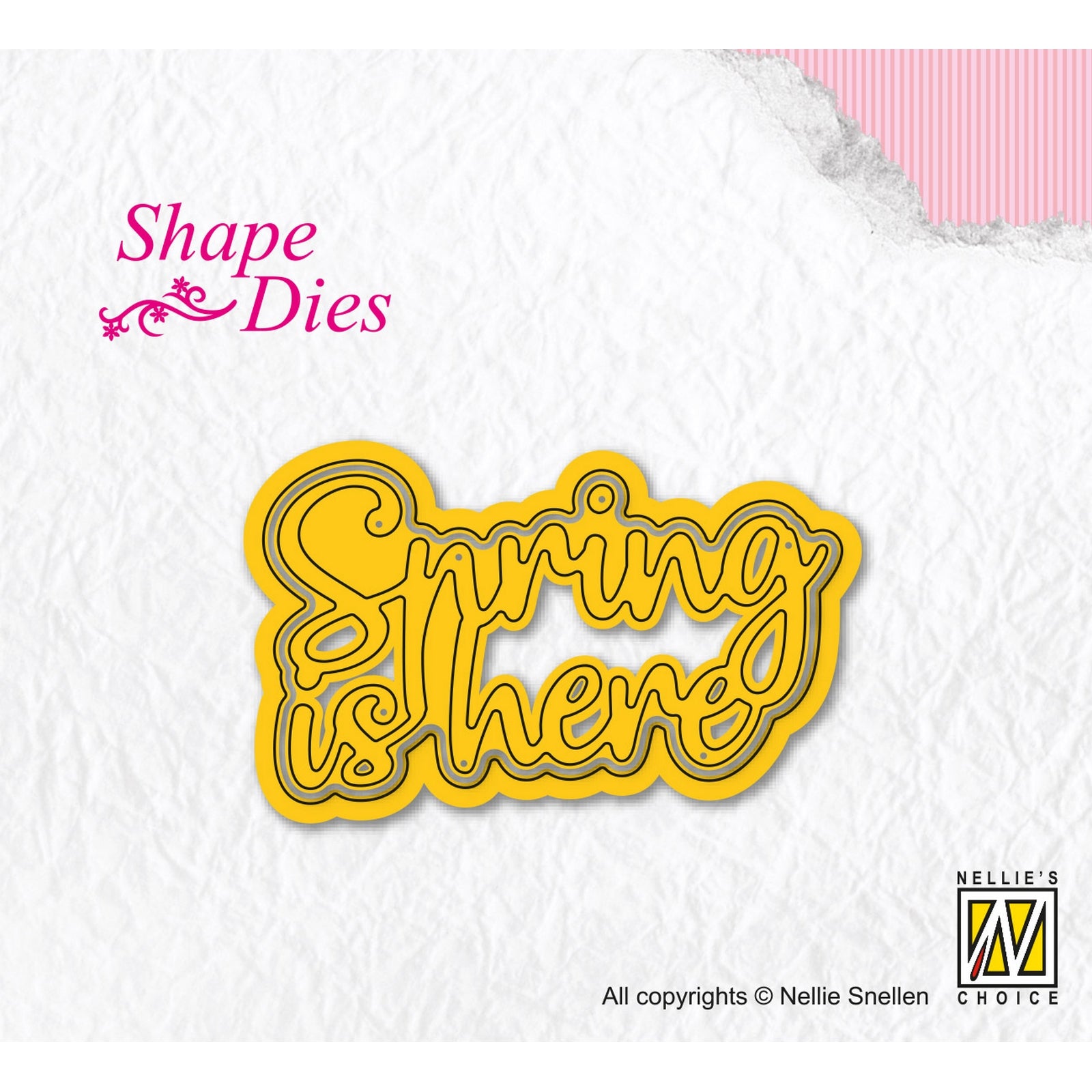Nellie's choice • shape die tekst spring is here