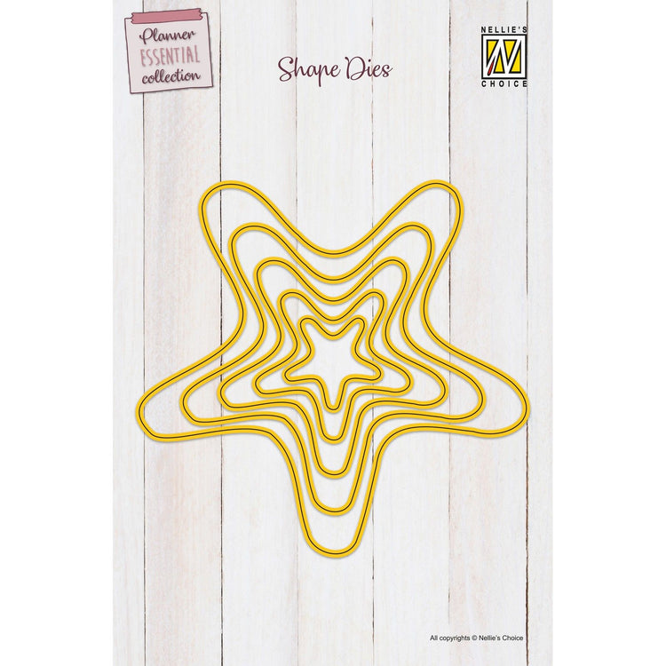 Nellie's choice • planner essentials cutting dies golvende sterren 5st.
