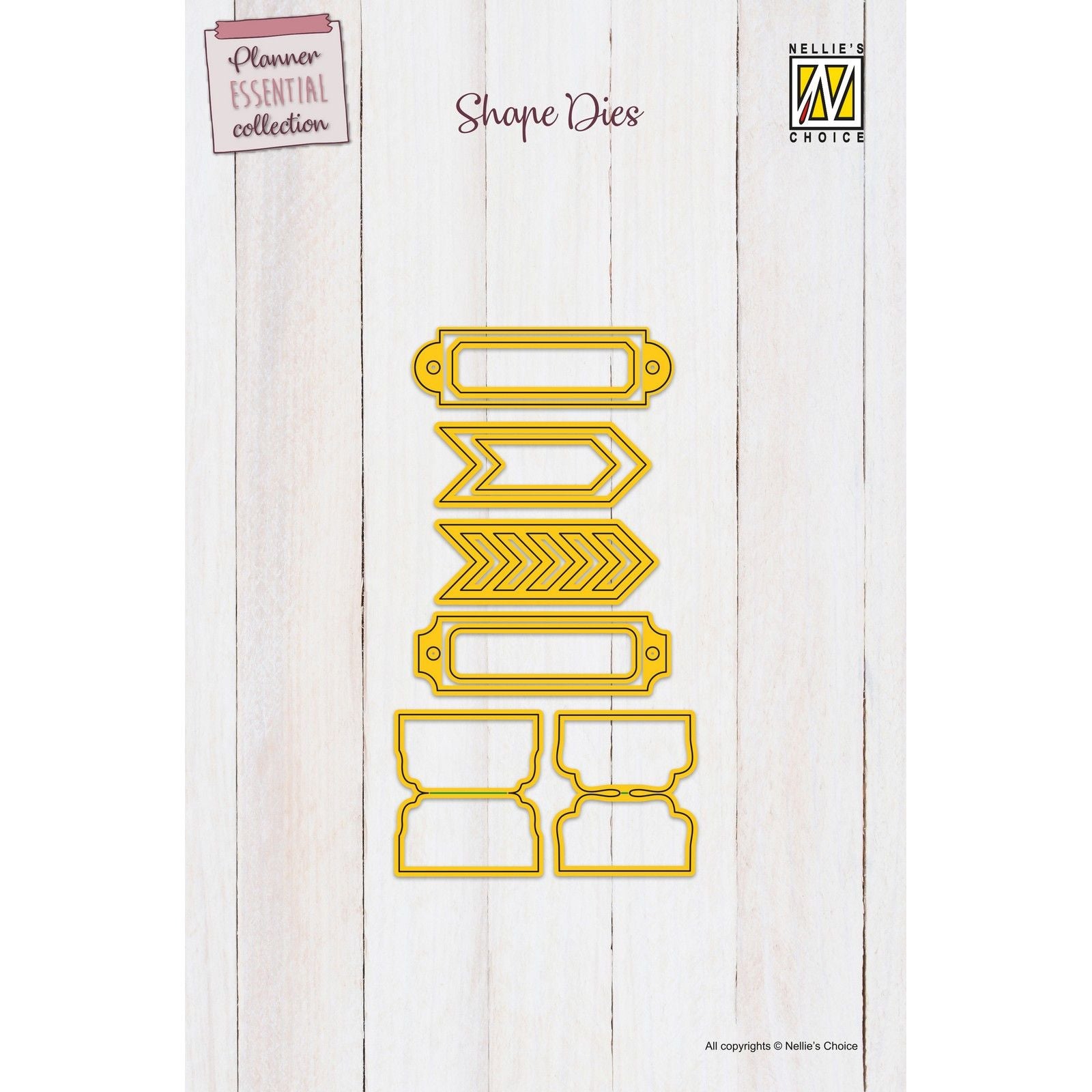 Nellie's choice • planner essentials cutting dies tabs labels 9st.