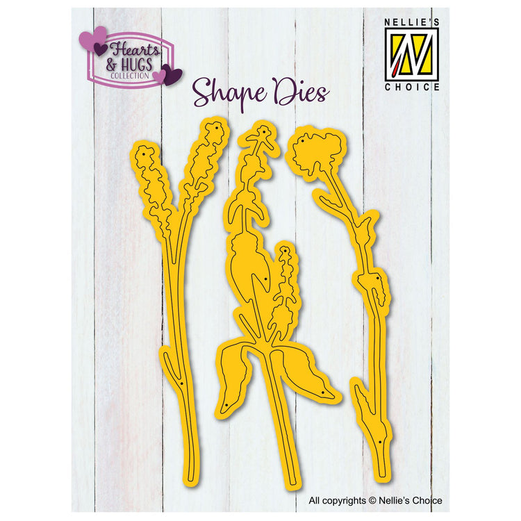 Nellie's choice • shape dies bloemen 3x10x3cm 3st.