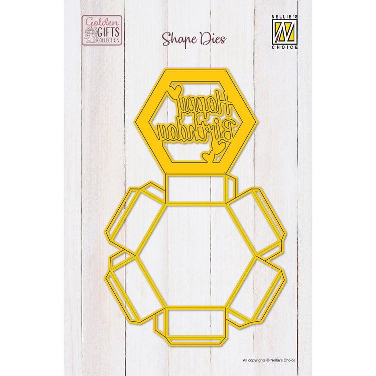 Nellie's choice • shape dies hexagon shadowbox