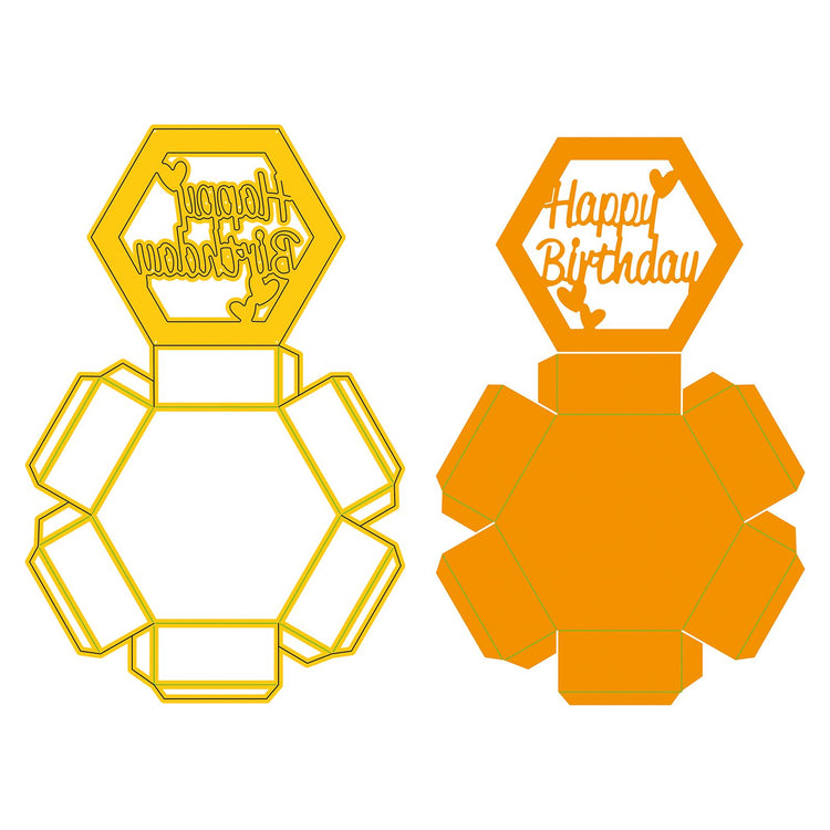 Nellie's choice • shape dies hexagon shadowbox