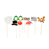 Selfie fun sticks kerst 8-delig - afbeelding 1