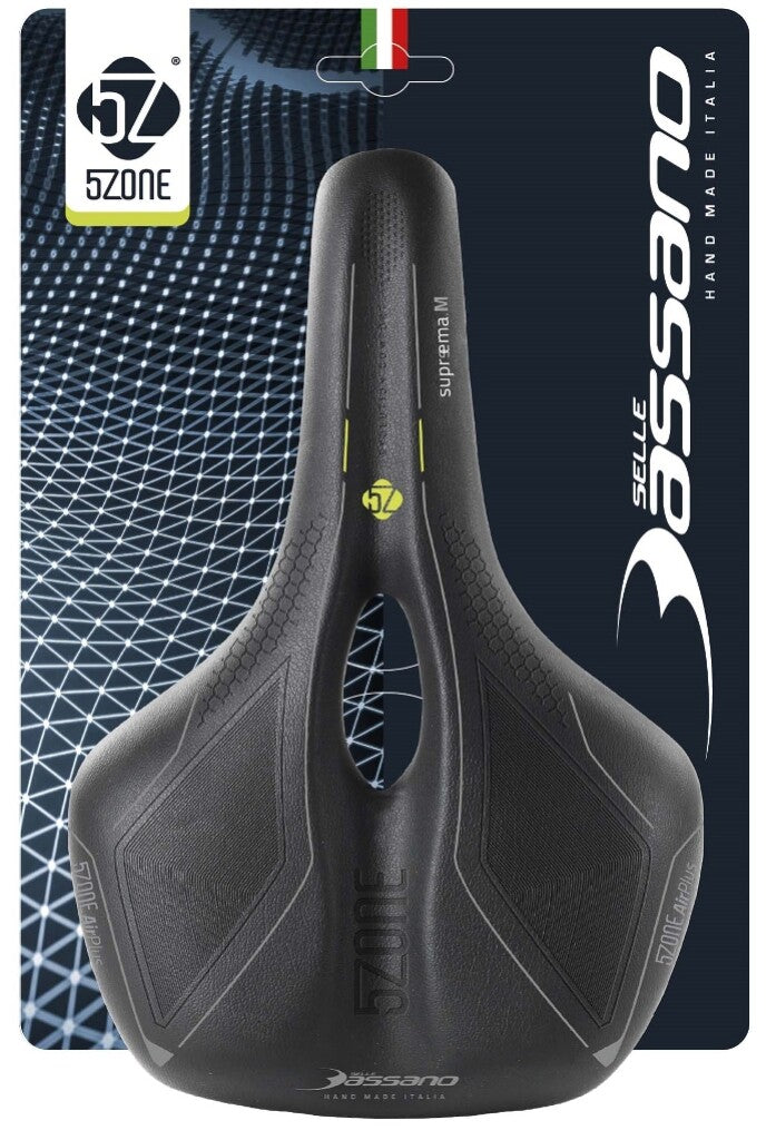 Selle Bassano zadel Suprema 5zone EL heren zwart