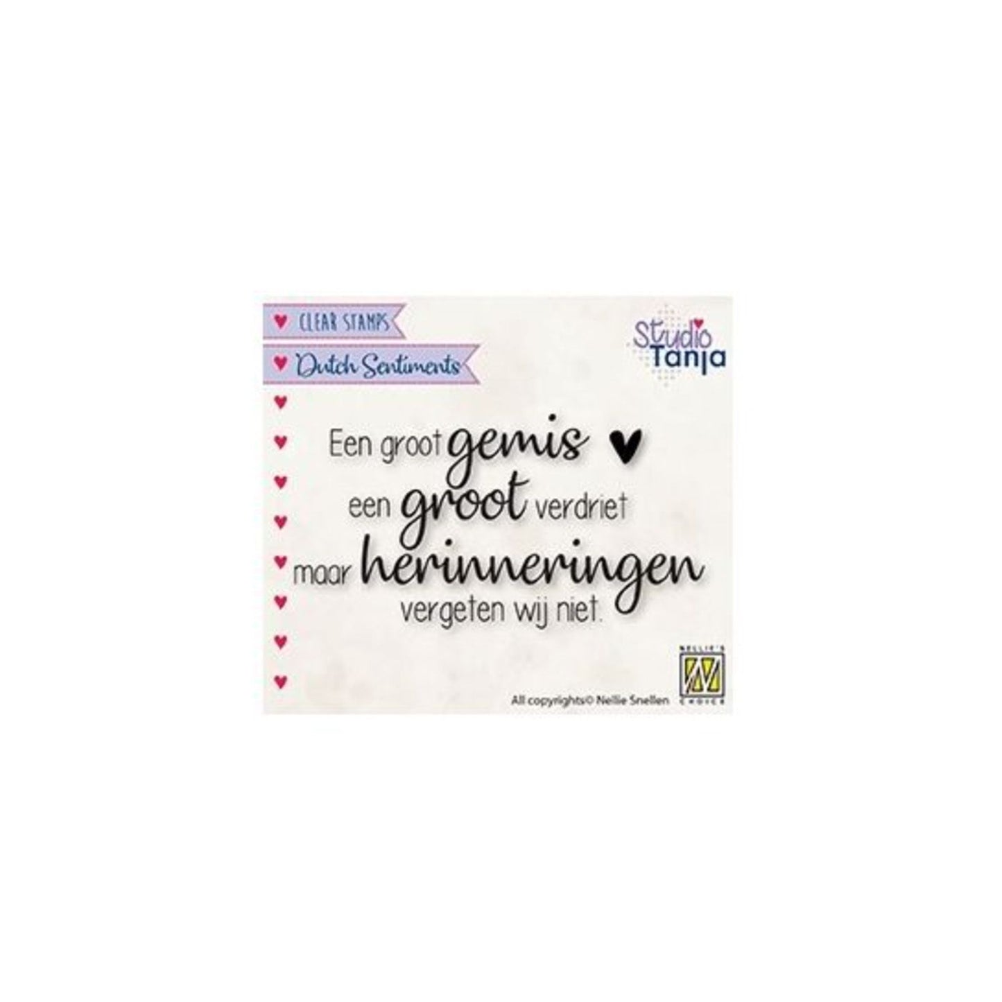 Nellie's choice • clear stempel nederlands een groot gemis een groot verdriet...
