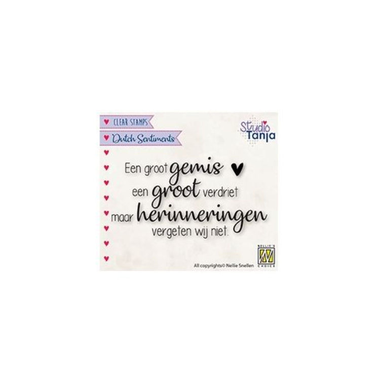 Nellie's choice • clear stempel nederlands een groot gemis een groot verdriet...