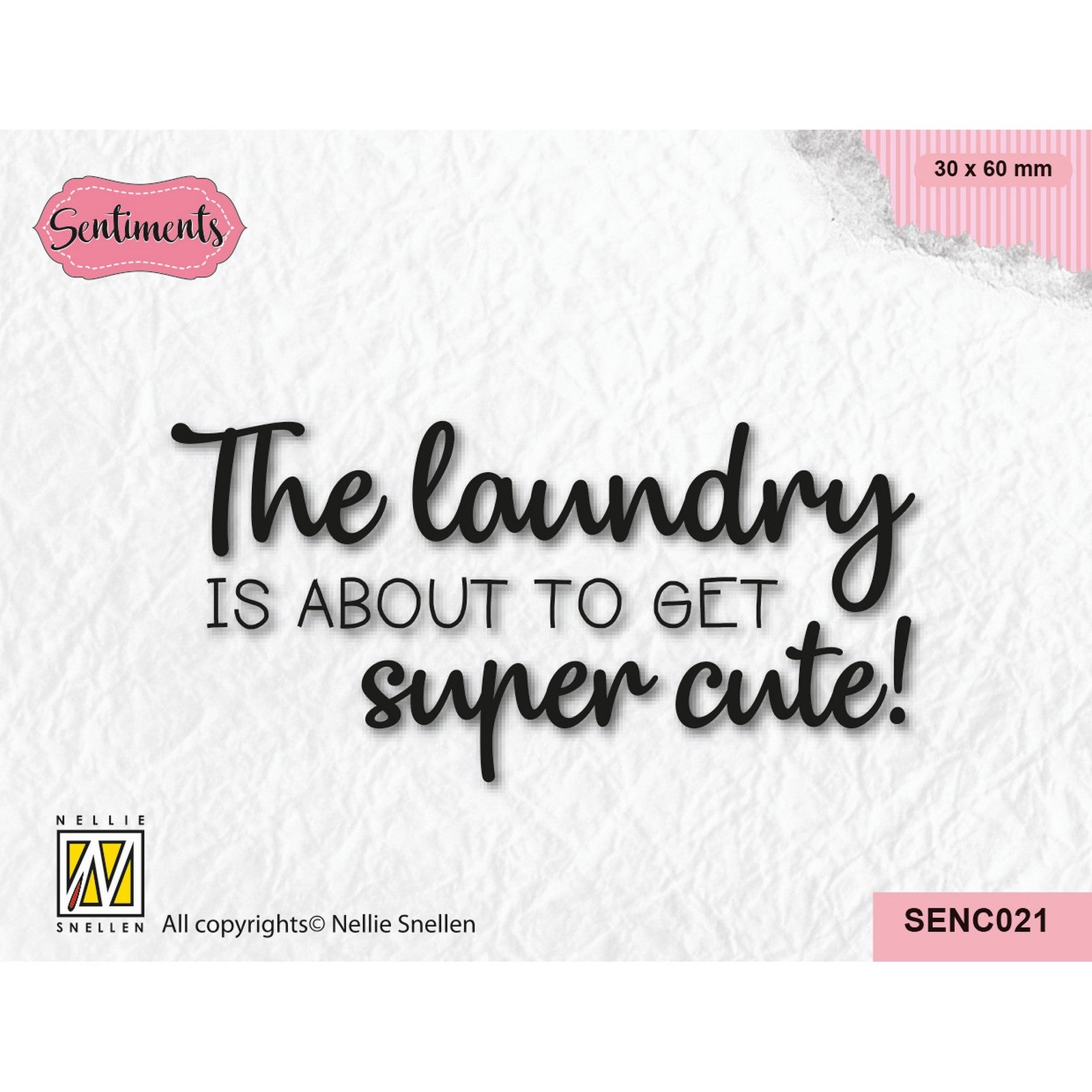 Nellie's choice • clear stamp super cute laundry