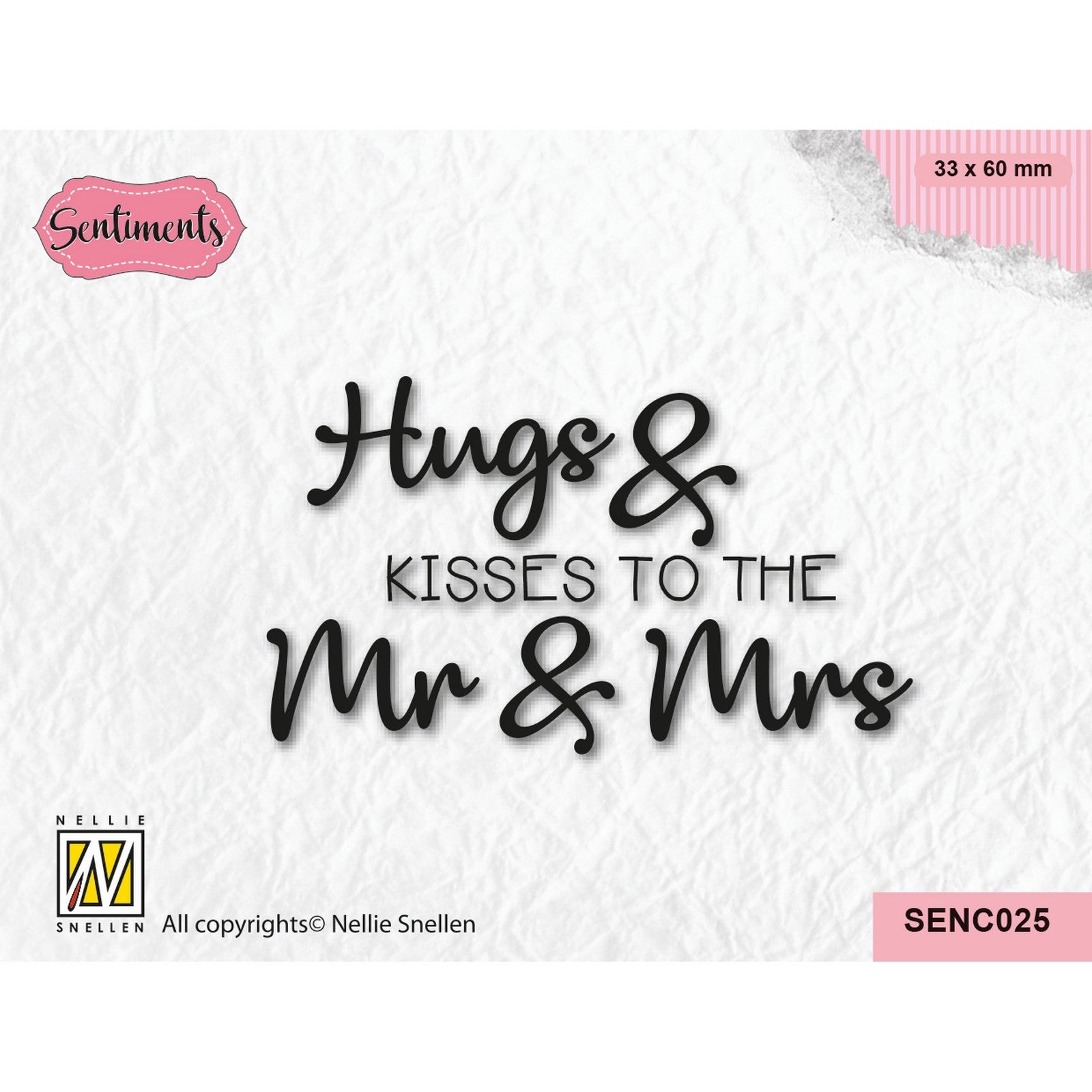 Nellie's choice • clear stamp hugs kisses