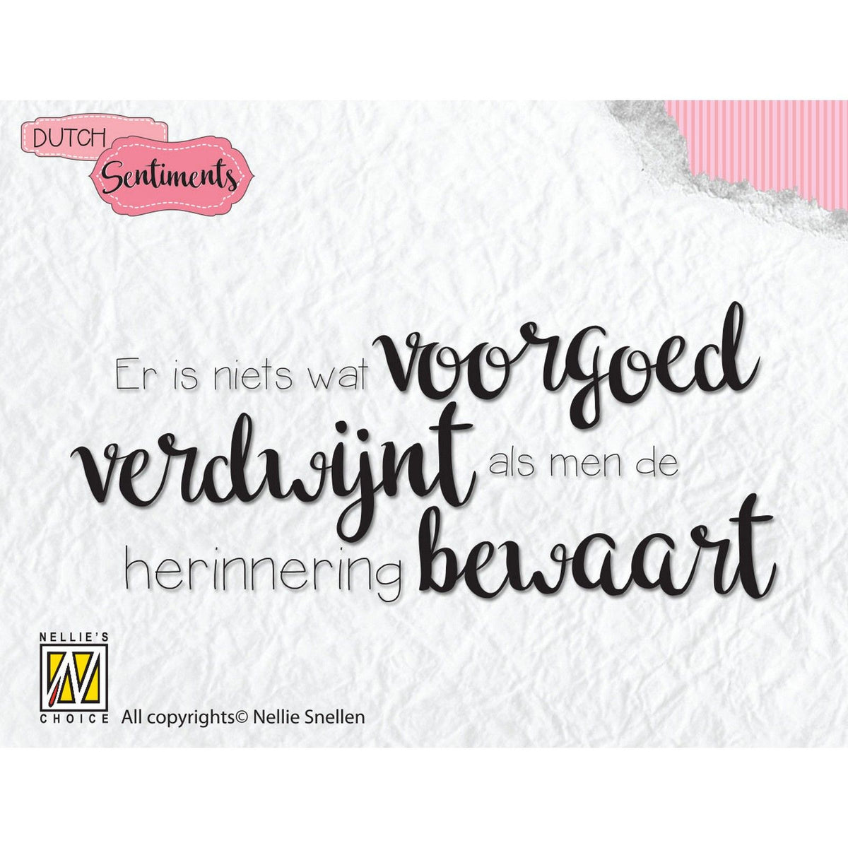 Nellie's choice • clear stamps dutch sentiments voorgoed