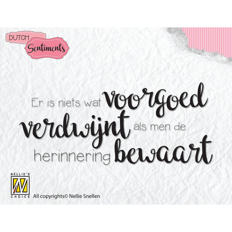 Nellie's choice • clear stamps dutch sentiments voorgoed