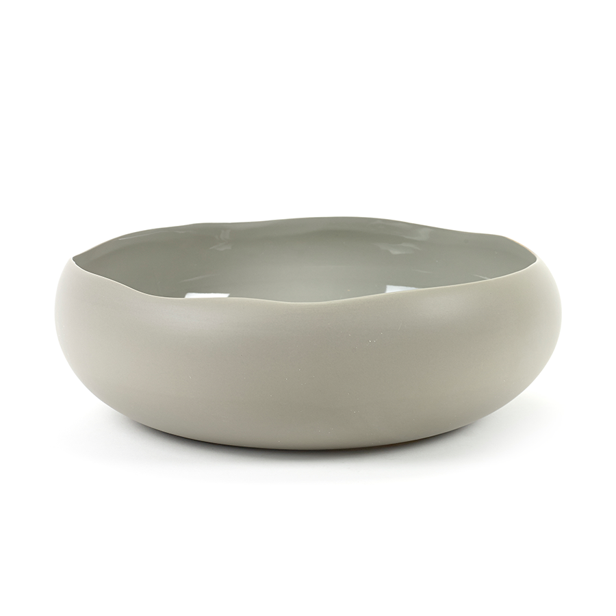 Serax onregelmatige schaal l taupe ø33x11,5cm