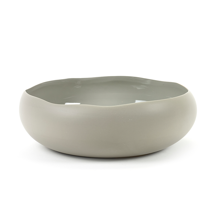 Serax onregelmatige schaal l taupe ø33x11,5cm