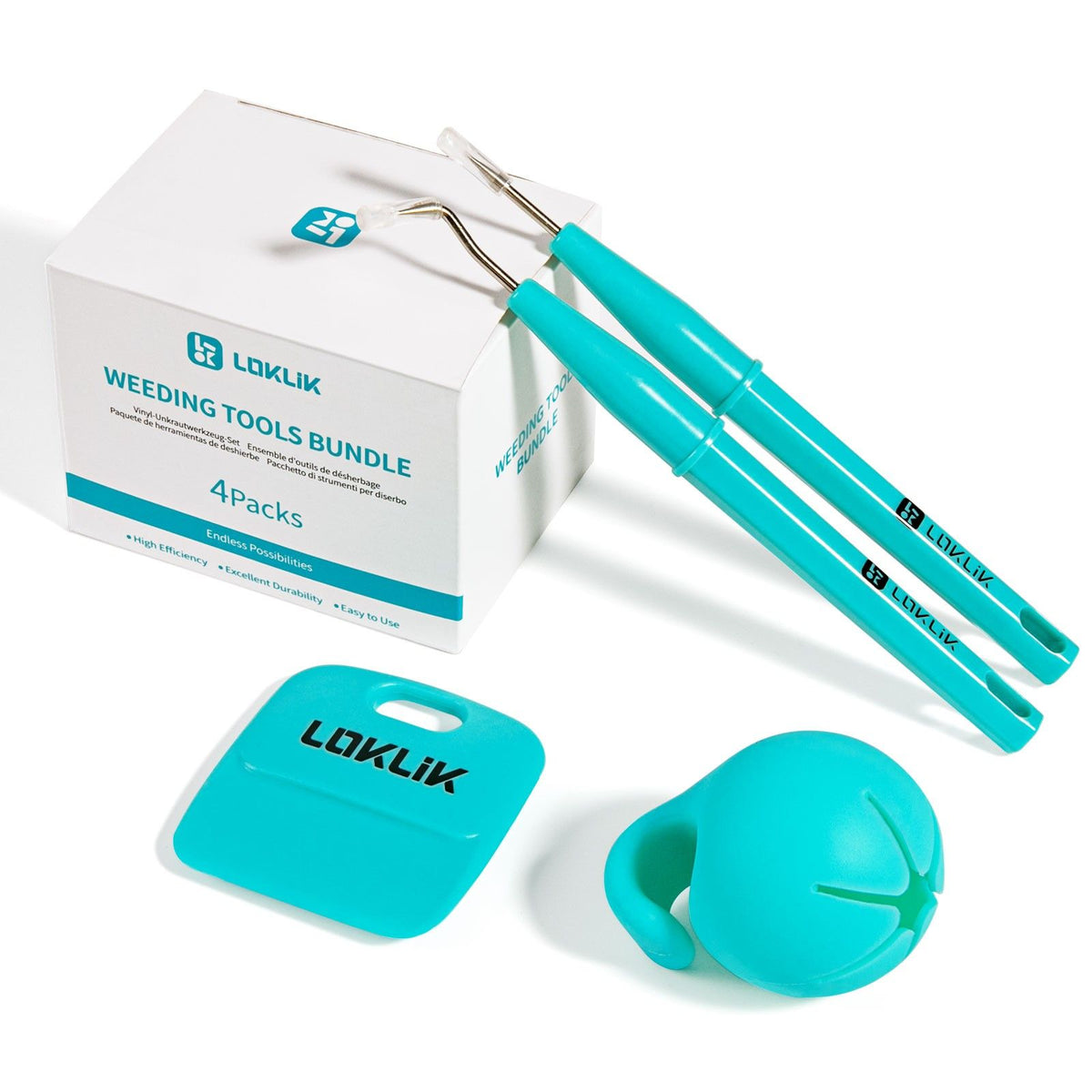 Loklik • weeding tools set blauw 4st.