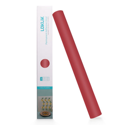 Loklik • permanent zelfklevend vinyl mat rood 30,5x180cm