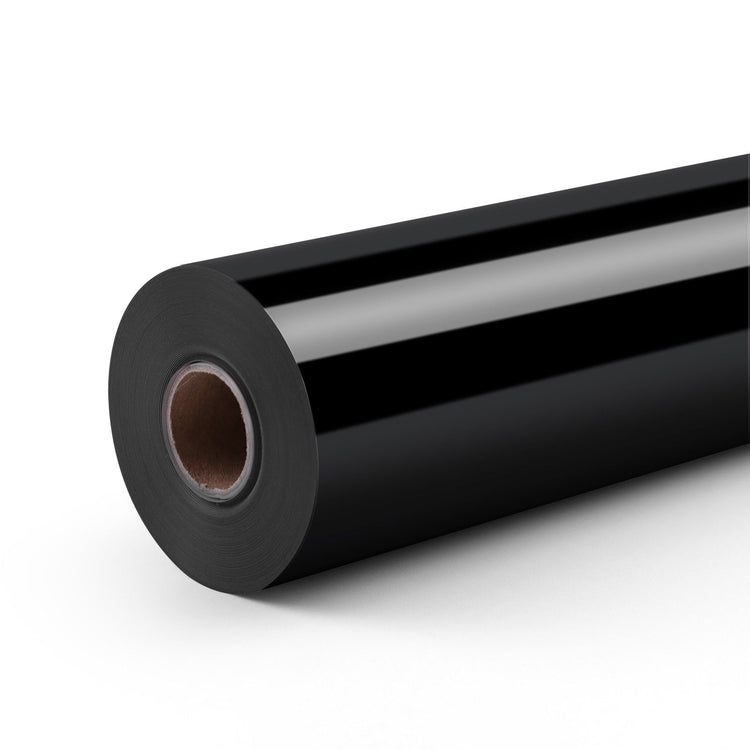 Loklik • permanent zelfklevend vinyl glanzend zwart 30,5x180cm