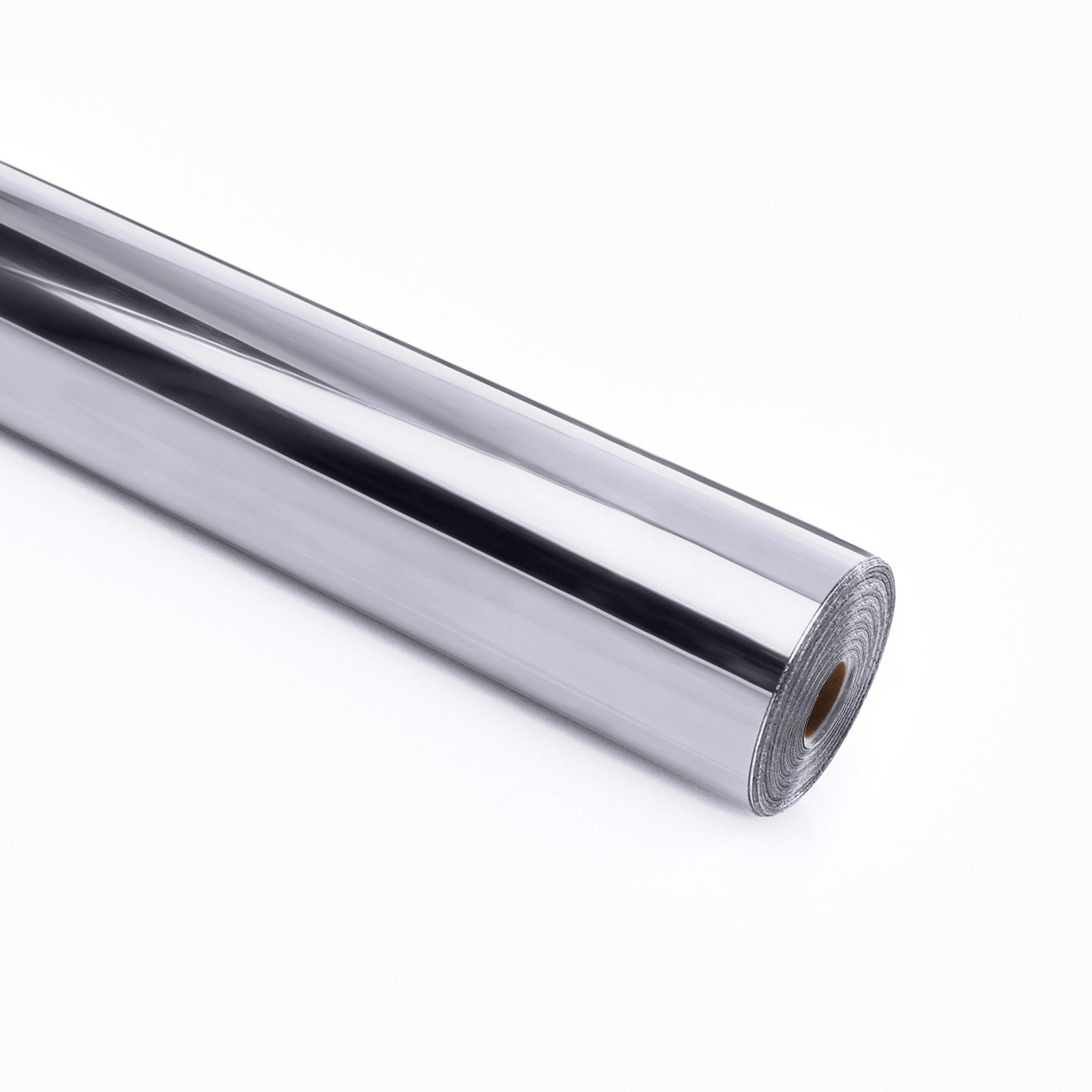 Loklik • permanent zelfklevend vinyl spiegelglans metallic zilver 30,5x180cm