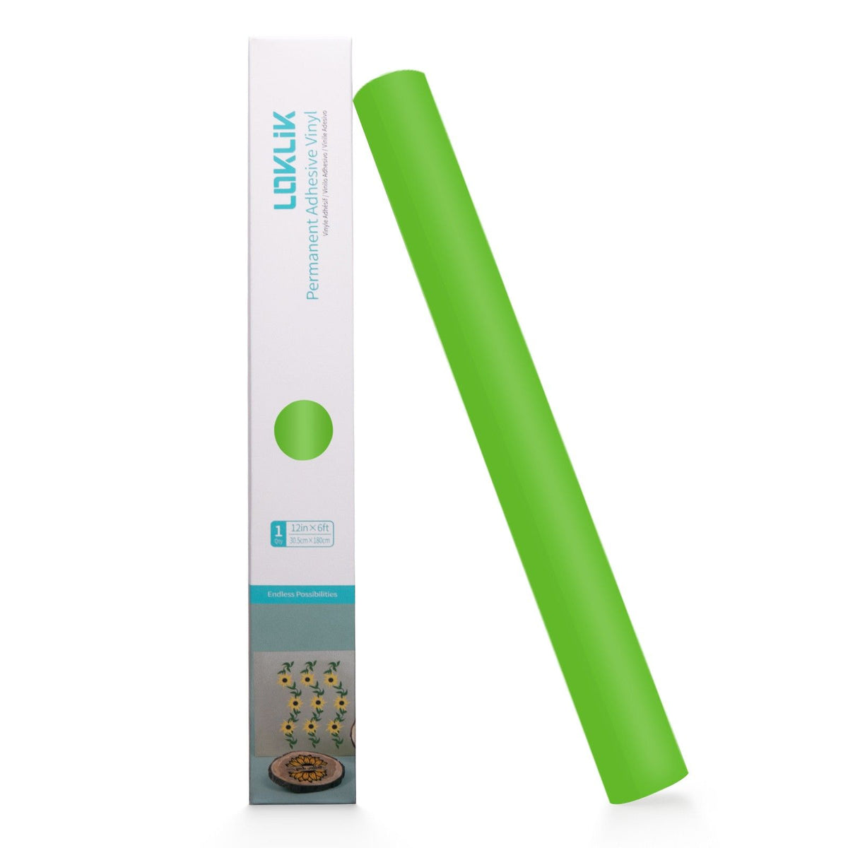 Loklik • permanent zelfklevend vinyl mat apple green 30,5x180cm