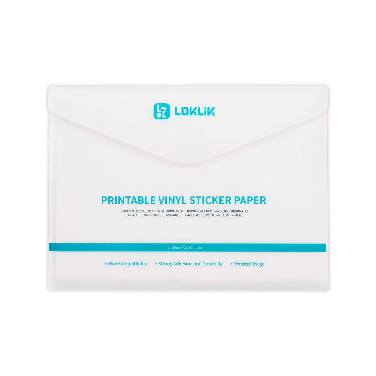 Loklik • bedrukbaar vinyl stickerpapier mat a4 20x