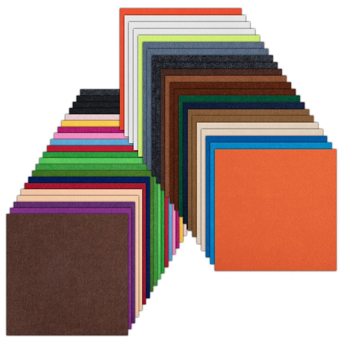Loklik • vilt multipack 20,5x20,5cm assorti 1mm 42x