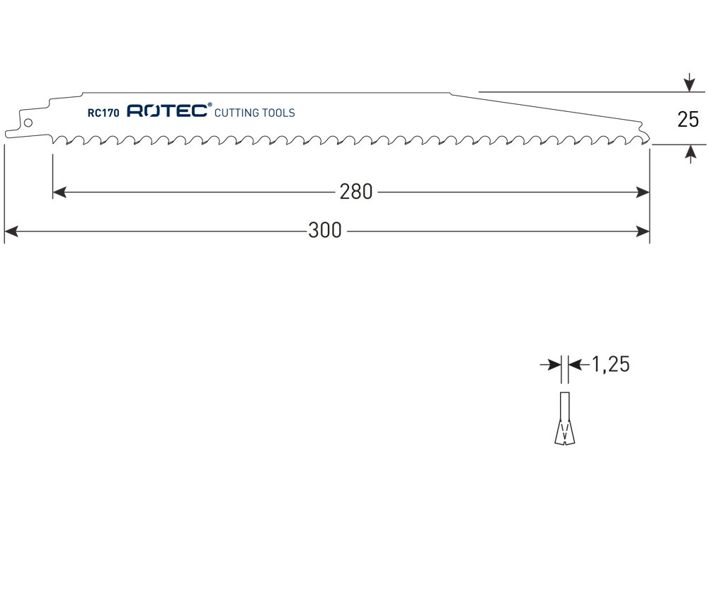 Rotec reciprozagen | rc170 | s1242khm | 2 stuks - 525.0170