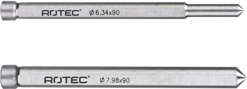 Rotec centreerpen ø7.98mm l=90mm