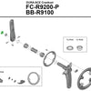 Shimano outer cap for fc-r9200-p