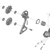 Shimano axle unit for rd-r8050 rear derailleur bracket